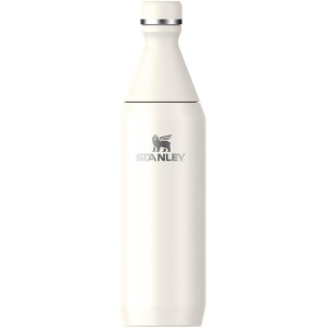 Stanley All Day Slim Stainless Steel Water Bottle 0.6 L - Thermos Flask Cools 6 Hours - 11 Hours Ice-Cooled - BPA-Free - Leak-Proof Water Bottle - Dishwasher Safe - Cream