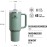 Stanley Quencher H2.0 Flowstate Drinking Bottle with Straw, 1.2 L, Thermal Mug, Cools for 11 Hours, 48 Hours, Ice Cooled, Dishwasher Safe, Thermos Flask, BPA-Free, Stainless Steel Drinking Cup, Shale