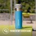 Stanley Quick Flip Water Bottle, Stainless Steel, 0.71 L, Keeps Drinks Cold for 12+ Hours, BPA-Free, Dishwasher-Safe, Push Button Lid, Leak-Proof Thermos Flask, Azure
