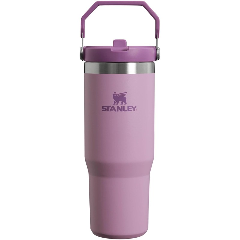 Stanley Flip Straw Tumbler 1.0 Water Bottle with Straw 0.89 L - Thermos Bottle Keeps Cold for 12+ Hours - Dishwasher Safe - Sports Bottle - Water Bottle BPA Free - Purple