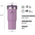 Stanley Flip Straw Tumbler 1.0 Water Bottle with Straw 0.89 L - Thermos Bottle Keeps Cold for 12+ Hours - Dishwasher Safe - Sports Bottle - Water Bottle BPA Free - Purple