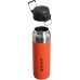 Stanley Quick Flip Water Bottle, Stainless Steel, 1.06 L, Keeps Drinks Cold for 18+ Hours, BPA-Free, Dishwasher-Safe, Push Button Lid, Leak-Proof Thermos Flask, Tigerlily Plum