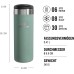Stanley Aerolight Transit Thermal Mug 0.47 L - Keeps Hot for 6 Hours - Dishwasher Safe - Coffee Mug To Go Leak-Proof - Compatible with Standard Car Drink Holders - Thermos Flask - Shale