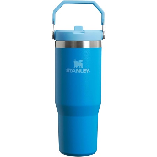 Stanley Flip Straw Tumbler 1.0 Water Bottle with Straw 0.89 L - Thermos Bottle Keeps Cold for 12+ Hours - Dishwasher Safe - Sports Bottle - Water Bottle BPA Free - Azure