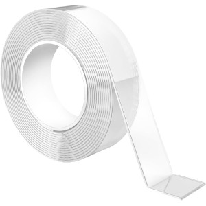 GRIFEMA Strong Double-Sided Adhesive Tape, 3 m, Removable, Non-Marking, Extremely Adhesive & Reusable, Nano Adhesive Tape for Wall, Household, Photos (3 Metres, 1 Roll)