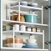 HUIJIN Expandable Shelves for Household, Storage Racks, Desk Spice Racks, Pot Racks, Corner Cabinet Storage Shelves (L 13.98 x W 8.66 x H 10.24 inches)