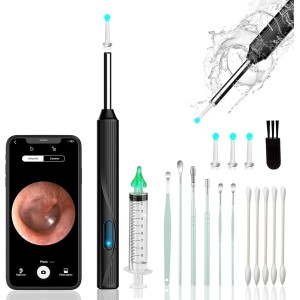 Wireless Earwax Removal Kit, Ear Cleaner with HD Camera Otoscope, USB Charging, 6 LED Visual Earwax Cleaning Kit for Family Care