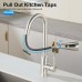 SREWOHS PRO Kitchen Sink Tap with Extendible Shower - High Pressure Kitchen Tap Mixer Tap 360° Rotation, Stainless Steel Flexible Sink Tap for Kitchen, 1 Hole Tap with 4 Spray Functions