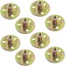 CEEYSEE Pack of 10 Flange Nuts M6 x 37 x 2.5 mm Brad Hole T-Nut Flange with Round Base Internal Thread Screw-in Nut 3-Hole T-Nut for Strengthening and Connection of Holzbe (M6/FLZ-LM)