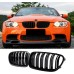 Hengjiayao E92 E93 Radiator Grille for BMW 3 Series E92 E93 Kidney Black Facelift Kidney Coupe E92 E93 M3 Double Bar Gloss Black 3 Series Grill 2006-2009 Front Radiator Grill (for 3 Series E92