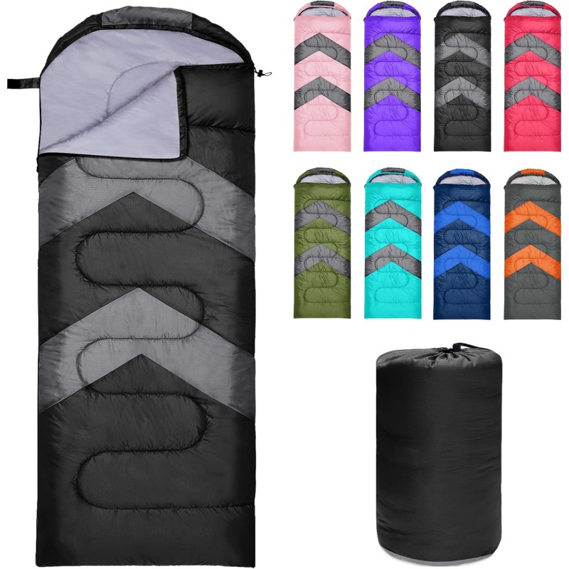 Zusentee Sleeping Bag 3-4 Seasons for Outdoor Camping Warm Single Adults Waterproof Lightweight Ultralight Sleeping Bag for Adults Children Camping Hiking Travel
