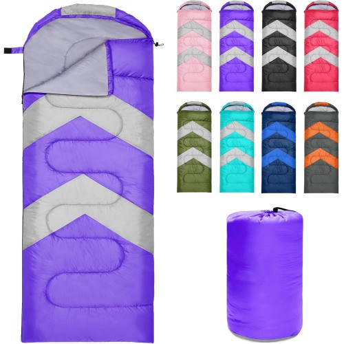Zusentee Sleeping Bag 3-4 Seasons for Outdoor Camping Warm Single Adults Waterproof Lightweight Ultralight Sleeping Bag for Adults Children Camping Hiking Travel