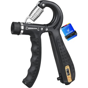 GRIFEMA Hand Trainer, Forearm Trainer with Integrated Counting Function, Adjustable Resistance 5-60 kg, Grip Strength Trainer, Forearm Training Device, Non-Slip Grip