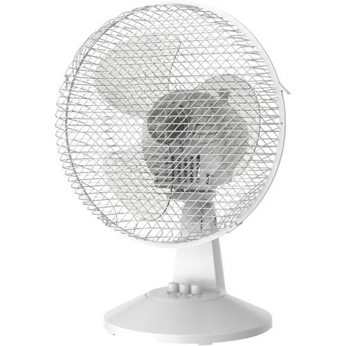 COMFEE CFT23PW00A2 Table Fan 25 W Diameter 23 cm Quiet Fan with 3 Blades, 2 Speed Levels, Oscillation 80°
