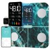Body Fat Scales Personal Scales People with Body Fat and Muscle Mass 15 Body Data Body Scales with Body Fat Analysis, Smart Scales with App, Large Display, Iridescent Marble Green