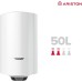 Ariston, Pro1 Eco Slim Vertical Electric Water Heater, Electric Thermos 50 Litres, External Temperature Adjustment 37.4 x 35.3 x 83.8 cm, Product for Installation in Spain (Class