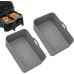 Silicone Air Fryer Insert for Ninja Dual 2 Pack Air Fryer Accessories Reusable AirFryer Silicone Liner Compatible with Ninja, Salter, Tower and Other Dual Zone Air Fryers