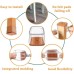 RUSIDO Pack of 20 square chair leg caps (for side length: 26-40 mm), clear chair leg protectors, chair gliders, silicone protective caps for chair legs, felt glides for wooden floors, floor from