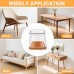 RUSIDO Pack of 20 square chair leg caps (for side length: 26-40 mm), clear chair leg protectors, chair gliders, silicone protective caps for chair legs, felt glides for wooden floors, floor from