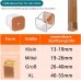 RUSIDO Pack of 20 square chair leg caps (for side length: 26-40 mm), clear chair leg protectors, chair gliders, silicone protective caps for chair legs, felt glides for wooden floors, floor from