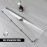 sunrik Shower Drain 120 cm, Tilable Shower Channel, Extra Flat, Stainless Steel Floor Drain Complete Set with 360° Siphon Hair Strainer