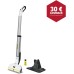 Kärcher EWM 2 electric mop, wireless floor cleaner with 2 rotating microfibre rollers, battery life: approximately 20 minutes, surface power per battery charge: approximately 60 m², white.