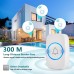 Blendura Wireless Doorbell Set, 300 m Wireless Range Doorbell, IP44 Waterproof, Electronic Doorbell, Front Doorbell Receivers, 60 Melodies, 5 Volume Levels, White