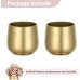 NUPTIO Small Gold Vase for Table Decoration: 2 Pieces 10 cm Flower Vase Table Decoration Vintage for Wedding Centerpiece Birthday Party Decorations Metal Flower Pot Plant Pot Living Room Balcony