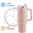40 oz Double-Walled Stainless Steel Vacuum Insulated Mug 1200 ml Tumbler Drinking Cup with Handle Straw Insulated Coffee Mug Car Mug Travel Mug Thermal Mug for Cold Hot Drinks Pink