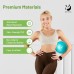 Slim Panda Gymnastics Ball, Small, 23-25 cm, Pilates Ball with Inflatable Straw, Soft Yoga Ball for Home, Fitness, Balance Training