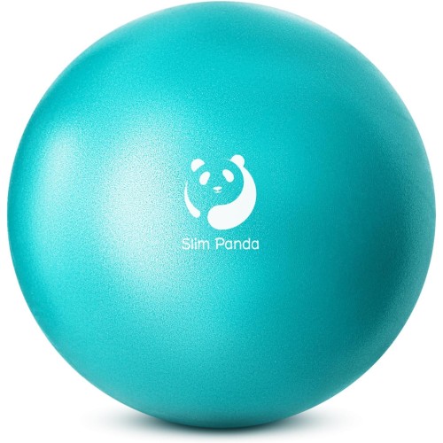 Slim Panda Gymnastics Ball, Small, 23-25 cm, Pilates Ball with Inflatable Straw, Soft Yoga Ball for Home, Fitness, Balance Training