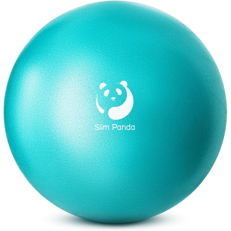 Slim Panda Gymnastics Ball, Small, 23-25 cm, Pilates Ball with Inflatable Straw, Soft Yoga Ball for Home, Fitness, Balance Training