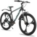Hiland 26 Inch Mountain Bike MTB with Aluminium Frame Disc Brake Suspension Fork 3 Spoke Wheels for Teenagers Bicycle Men Women Boys Girls S
