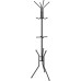 BAKAJI Oslo Clothes Rack Space Saving with 12 Hooks Freestanding Clothes Rack for Entryway and Living Room Ideal for Coats, Hats, Bags (Black)