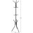 BAKAJI Oslo Clothes Rack Space Saving with 12 Hooks Freestanding Clothes Rack for Entryway and Living Room Ideal for Coats, Hats, Bags (Black)