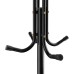 BAKAJI Oslo Clothes Rack Space Saving with 12 Hooks Freestanding Clothes Rack for Entryway and Living Room Ideal for Coats, Hats, Bags (Black)