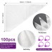 Ziamzra Disposable Piping Bags, Medium, Pack of 100, Professional Disposable Piping Bags, Transparent Piping Bags, Professional with 4 Purple Silicone Piping Bag Clips for Pastries, Cakes, Cupcakes,
