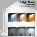 Vinabo LED Desk Lamp, 3 Brightness 3 Colours Desk Lamp, USB Table Lamp for Reading, Study, Portable, Foldable, Touchscreen, Dimmable, for Children, for Bedroom, Bedside Table, Desk