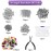 LUBOXIN 50 Sets Guardian Angel Craft Beads Set Guardian Angel Key Ring Make Your Own Angel Craft Set Guardian Angel Charms Pearl Angel Key Ring for DIY Wedding Gifts Crafts