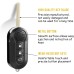 SLshiBo Key Shell 3 Buttons Fait Car Key Casing, Fait Key Shell with Key Fob for Fait 500 Panda Grande Punto Evo Ducato Bravo