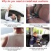 Adunsiaoto Car Seat Cushion Made of Leather, Seat Cushion Protective Cover Made of Breathable PU Leather and Bamboo Charcoal, Waterproof Car Seat Cushion, for Most Car Seats (Black)