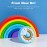 Visual Timer for Children, 60 Minute Countdown for Classroom, Office, Kitchen, Desk Kids Time Mana Gement Tools with Quiet Operation, Pomodoro Timer Rainbow Pattern (Blue)