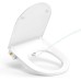 YEAUPE PRO Toilet Seat with Bidet, Toilet Seats with Soft-Close Mechanism, Non-Electric, with Self-Cleaning Double Nozzles, Separate Back and Female Cleaning (White D), 44 x 37 x 8.3 cm