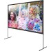VEVOR Projection Projector Screen with Stand 120 Inch HD 4K Outdoor Indoor Projector Screen Fast Foldable Portable Film Screen 16:9 for Home Cinema, Camping, Leisure Events etc. Black