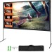 VEVOR Projection Projector Screen with Stand 120 Inch HD 4K Outdoor Indoor Projector Screen Fast Foldable Portable Film Screen 16:9 for Home Cinema, Camping, Leisure Events etc. Black