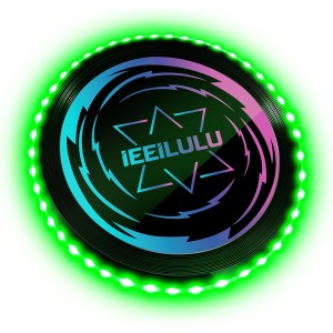 IEEILULU Luminous Frisbee, Ultimate Frisbee LED, Luminous Flying Disc with 49 LED Lights, Reusable, LED Frisbee Disc Fun Sports for Children Adults Lawn Beach Outdoor (Green)