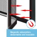 Gimars Fly Screen Window Magnet 150 x 130 cm Window Mosquito Net with Magnets Flexible Cut to Size Washable Insect Protection Magnetic Window Magnetic Frame Mosquito Screen Fly Protection White