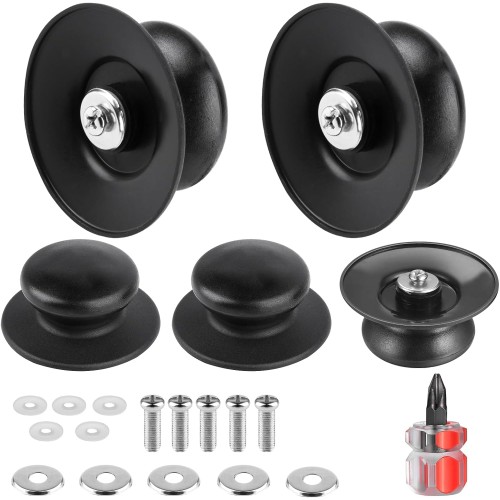Pack of 5 Pot Lid Knobs, Universal Pot Lid Handles, Kitchen Cookware, Pan Lid Cover, Casserole Handle, Replacement Knobs, Handles for Frying Pan, Pot Lid Lid