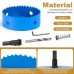 HYCHIKA Hole Saw 60 mm, биметална фреза за пробиване на дупки, изработена от HSS M42 за дърво, мек метал и пластмаса (гипсокартонни панели и сухо строителство), с разделима бормашина и шестограмен ключ
