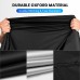 Favoto Motorcycle Tarpaulin Outdoor Waterproof Motorcycle Cover XL Dustproof UV Protection with Lock Hole Windproof Buckle Polyester Black Silver 220 cm x 105 cm x 125 cm